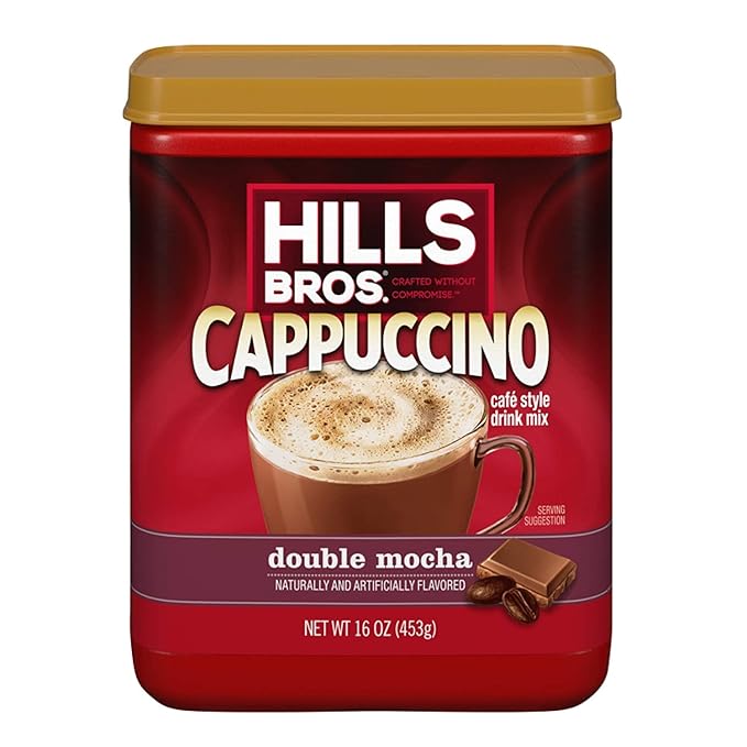 Hills Bros. Variety, 1 Hills Bros. Cappuccino, White Chocolate Caramel, 16 OZ, 1 Hills Bros. Cappucinno, Double Mocha, 16 OZ, 1 CT