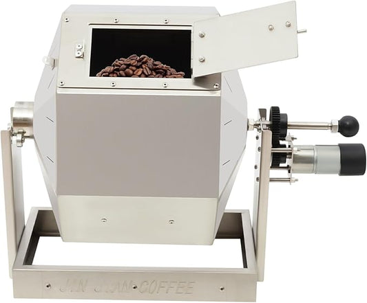 14.5L Coffee Bean Roaster, Stainless Steel Automatic Rotating Roaster, Coffee Bean Roaster with Speed Controller, for Commercial and Home Use