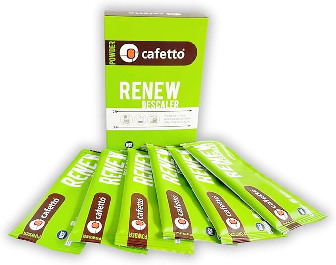 verybarista Renew Descaler (6 x 25g sachets). Designed for espresso machines, boilers and coffee brewers. Safe to use on aluminium, brass and stainless steel