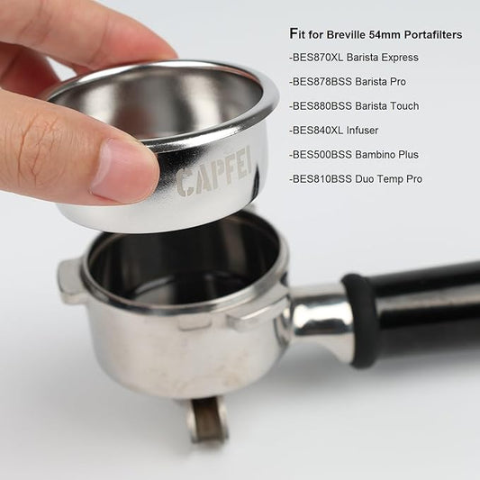 54mm High Extraction Filter Basket | Number of Holes 1027 * Ø 0.2mm | Precision Filter Basket For Breville 54mm Portafilters | Capacity 18g
