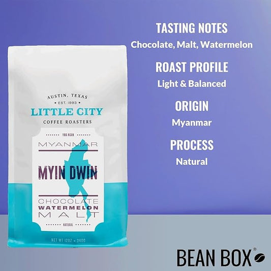 Myanmar Myin Dwin - Roasted by Little City Coffee Roasters - Whole Bean Coffee - 12 Ounce Bag