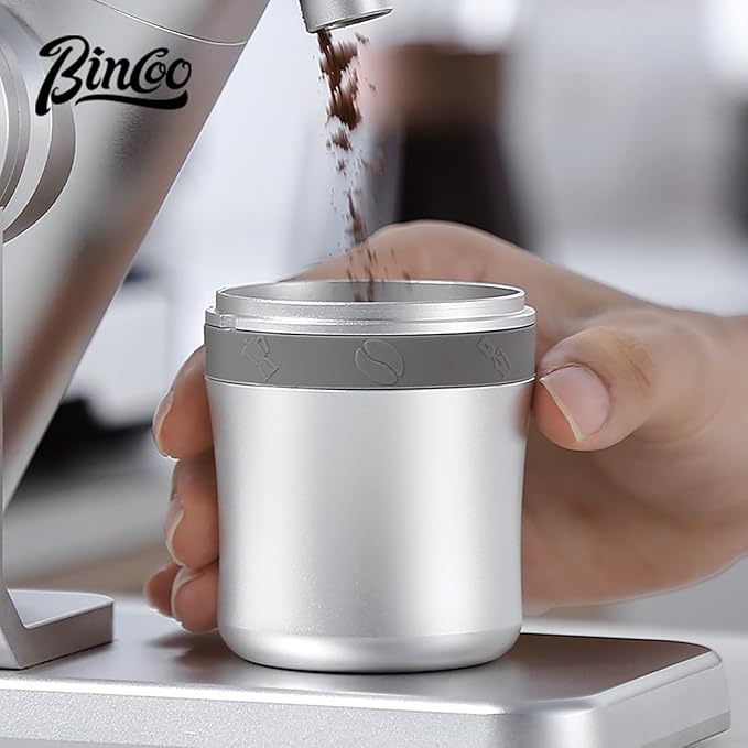 Bincoo Coffee Dosing Cup - Espresso Coffee Dosing Cup Compatible with 58mm Portafilter - Aluminium Espresso Machine Accessory (58MM)