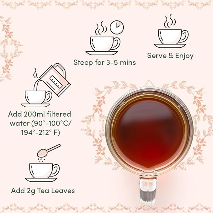 VAHDAM, BLUSH - Assorted Valentines Day Tea Gift Set for Women (3 Premium Teas) Tin Caddy Presentation Box | Loose Leaf Teas | Gluten Free & Non GMO | Valentines Day Gifts for Him & Her