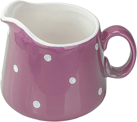 CHOOLD Polka Dot Ceramic Creamer with Handle, Coffee & Milk Jug - 8.5oz