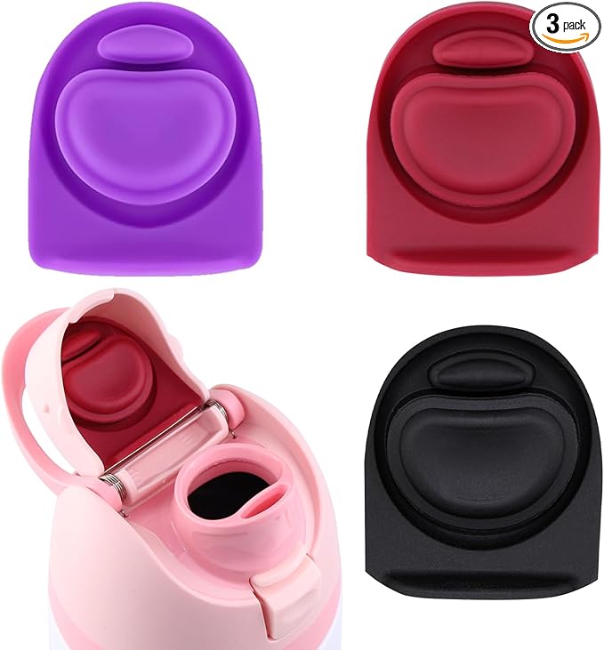 3pcs Replacement Rubber Stopper Seal Compatible with Owala FreeSip 24oz 32oz,Water Bottle Lid Cap Silicone Seal Parts for Owala 16/19/24/32/40oz Spout Gasket Mouthpiece Piece Accessories F2A2
