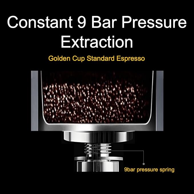 M5 Manual Espresso Maker, Portable Coffee Machine with 2-in-1 Bottomless Portafilter, No Electricity for Camping Travel Office, Cafe-Quality Stainless Steel, 80ml Tank & 2-Year Warranty