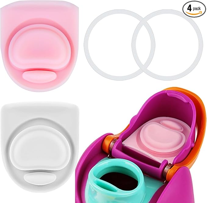 2 Sets Replacement Stopper and O Ring Gasket Compatible with Owala FreeSip 24oz 32oz,Water Bottle Lid Insert Cap Silicone Seal Parts for Owala 16/19/24/32/40oz Mouth Piece Accessories