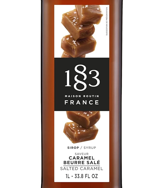 1883 Maison Routin France Salted Caramel Syrup, 33.8 Fl Oz