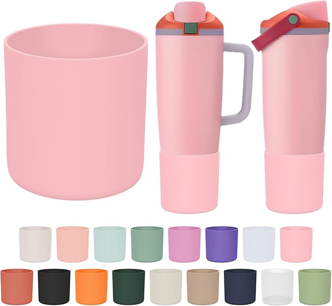 Silicone Higher Boot Compatible with Owala 30oz & 40oz FreeSip Sway Bottles & Tumblers, Large Protection Anti-slip Bottom Cover Sleeve for Freesip Sway Tumbler and Bottle (Sugar High)