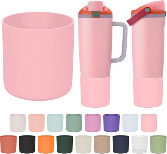 Silicone Higher Boot Compatible with Owala 30oz & 40oz FreeSip Sway Bottles & Tumblers, Large Protection Anti-slip Bottom Cover Sleeve for Freesip Sway Tumbler and Bottle (Sugar High)