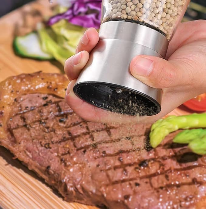 Professional Manual Grinder- Glass Pulverizer with Ceramic Core-Adjustable Roughness and Refillable