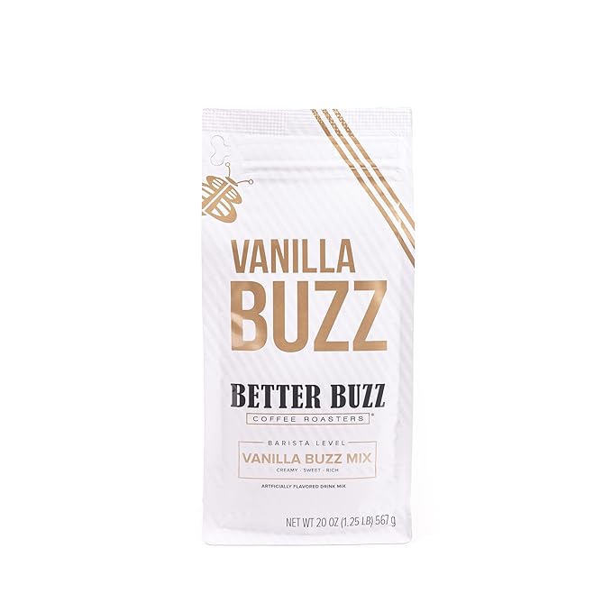 Better Buzz Vanilla Coffee Creamer (Vanilla Buzz) 20 Ounce (Pack of 1), Powder Creamer Drink Mix for Flavored Latte Coffee Experience