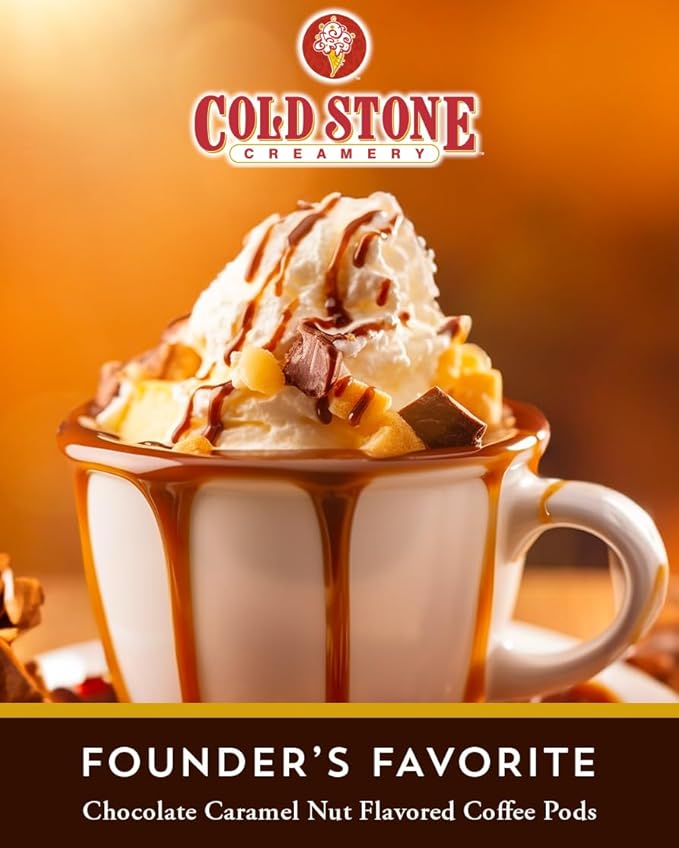 Cold Stone Creamery Beverages Founder's Favorite Ice Cream Flavored Coffee Pods, Compatible with K Cup Brewers Including 2.0, 40 Count