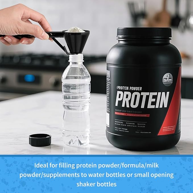 Measuring Scoop with Funnel for Filling Water Bottles with Protein Powder Milk Powder Filling Resuable K Cup Coffee Capsule with Coffee Grounds