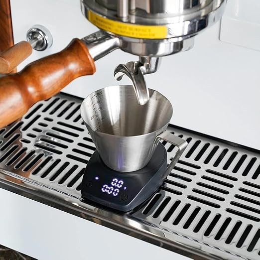 watchget Espresso Scale - 0.1g High Precision Measurement & Timer, Palm-Sized Portable Type-C Rechargeable Scale, Ideal for Espresso Extraction, Coffee Scale, Kitchen Scale, Suitable for Travel, Black