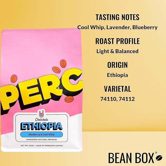 Ethiopia Chelchele - Roasted by Perc Coffee - Freshly Ground Coffee - 12 Ounce Bag