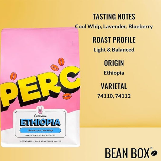 Ethiopia Chelchele - Roasted by Perc Coffee - Freshly Ground Coffee - 12 Ounce Bag