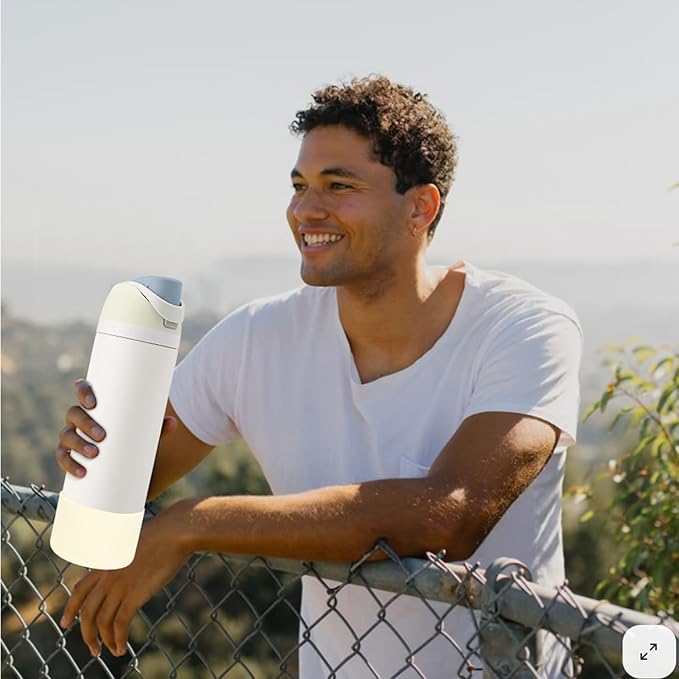 2PCS Silicone Water Bottle Boot, Compatible with Owala 24oz 32oz 40oz, Protective Anti-Scratch & Anti-Dent No Noise Sleeve Cover for FreeSip/Twist/Flip Water Bottles (Cream White, 32oz)