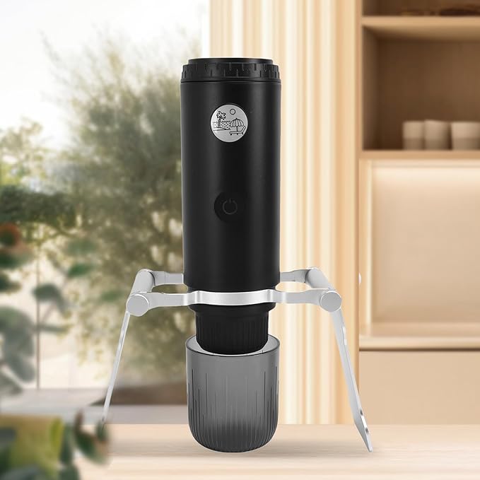 NOENNULL Portable Coffee Maker for Travel 19bar USB Rechargeable Cordless Portable Espresso Machine for Coffee Grounds & Capsules, Ideal for Camping, Hiking, Office, RV