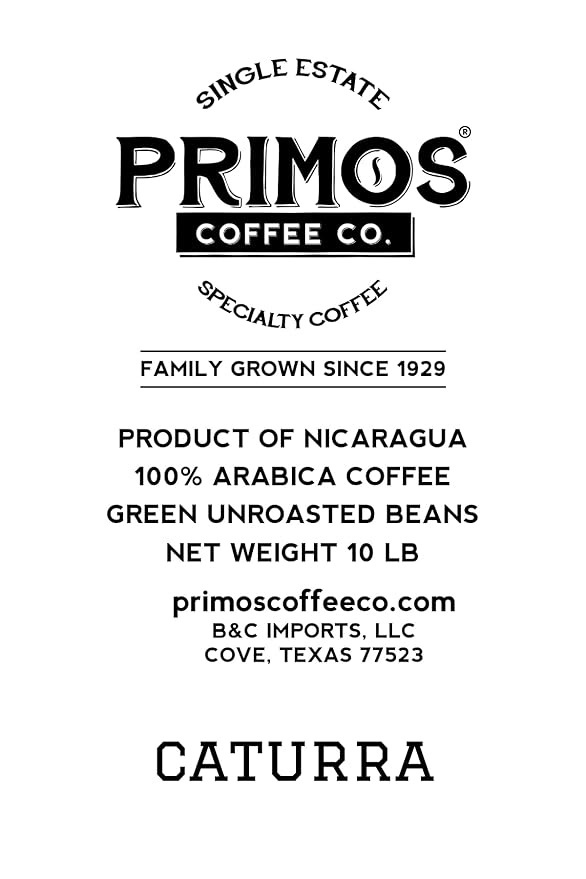10 Lb, Single Origin Unroasted Green Coffee Beans, Specialty Grade From Single Nicaraguan Estate, Direct Trade (Caturra Varietal)