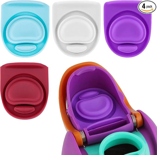 4 Pcs Replacement Stopper Compatible with Owala FreeSip 16oz 32oz,Water Bottle Top Gasket Lid for Owala 16/19/24/32/40oz Seal Mouth Cap Silicone Stopper Parts Insert Accessories(4 Colors 8)
