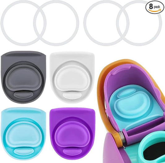 4 Sets Replacement Seal Gasket Stoppers for Owala Freesip Cap Mouth,Silicone O Sealing Ring Parts Water Bottle Top Lid Accessories for Owala Freesip 16/19/24/32/40oz（4 Colors 11）