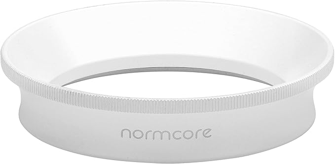 Normcore 58mm Espresso Dosing Funnel V2 - Magnetic Dosing Ring - 18mm Anodized Aluminum with 8 Neodymium Compatible with 58mm Bottomless Portafilter - Non-stick coating White