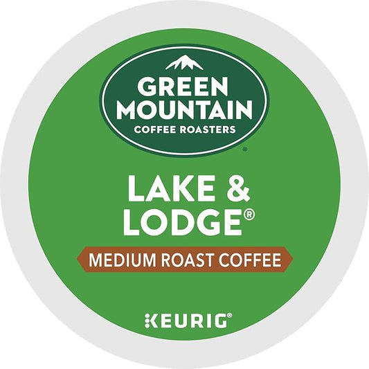 Green Mountain Coffee Roasters Lake & Lodge Keurig Single-Serve K-Cup pods, Medium Roast Coffee, 24 Count
