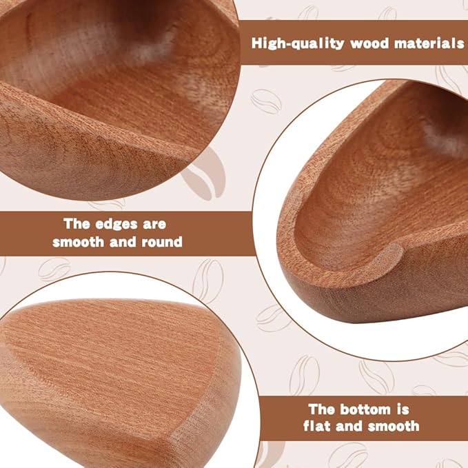 Coffee Bean Dosing Cup,Wood/Ceramic Coffee Dosing Tray Coffees Bean Weighing Tray Weigh Coffees Beans Container,with Spray Bottle Measuring Spoon For Coffe e Or Tea