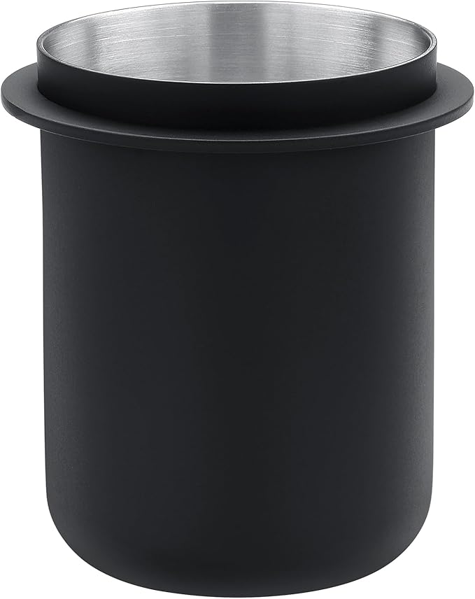 Normcore 58mm Dosing Cup - Espresso Coffee Dosing Cup Compatible with 58mm Portafilter - Non-stick coating Black - 304 Stainless Steel - Espresso Machine Accessory - Tall Version