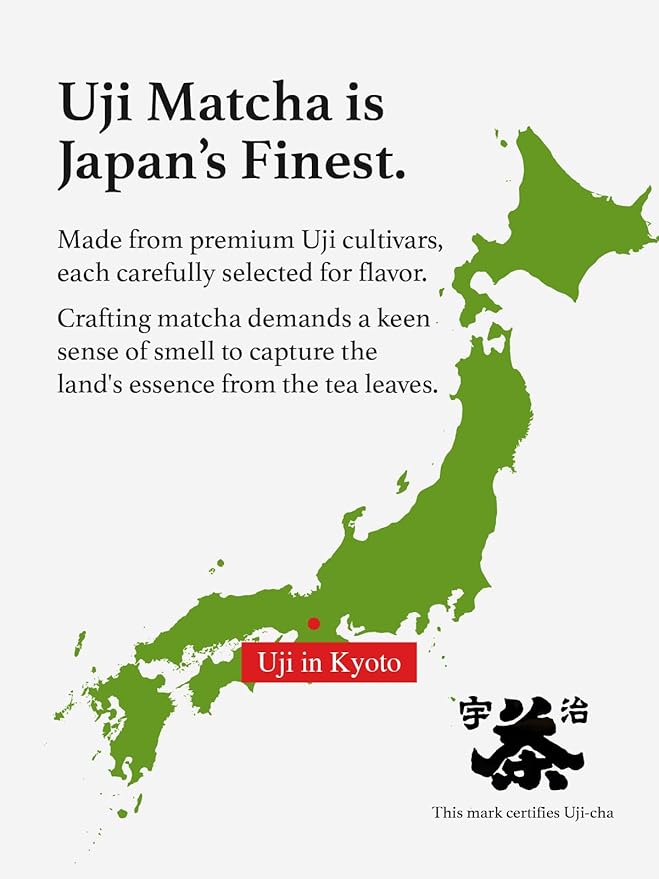 HAYASHIYA Matcha Powder - Shoshin - Kyoto Uji Ceremonial Grade, First Harvest Stone Milled Authentic Japanese Matcha Green Tea Powder (30g / 1.06oz)