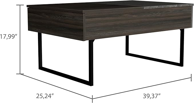 Lift Top Coffee, Two Legs, One Drawer Espresso,