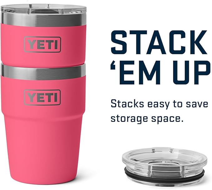 YETI Rambler 16 oz Stackable Tumbler, Vacuum Insulated, Stainless Steel with MagSlider Lid | Stackable, MagSlider Lid, Stackable, MagSlider Lid, Vacuum Insulated, Vacuum Insulated