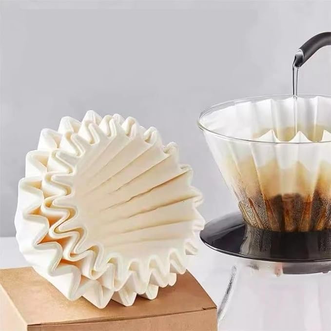 Commercial Coffee Filters 12 Cup Extra Large (300ct) - 9.75" Diameter Unbleached Filters for Bunn Style Machines, Flat Bottom Design Prevents Overflow - Bulk Cold Brew & Restaurant