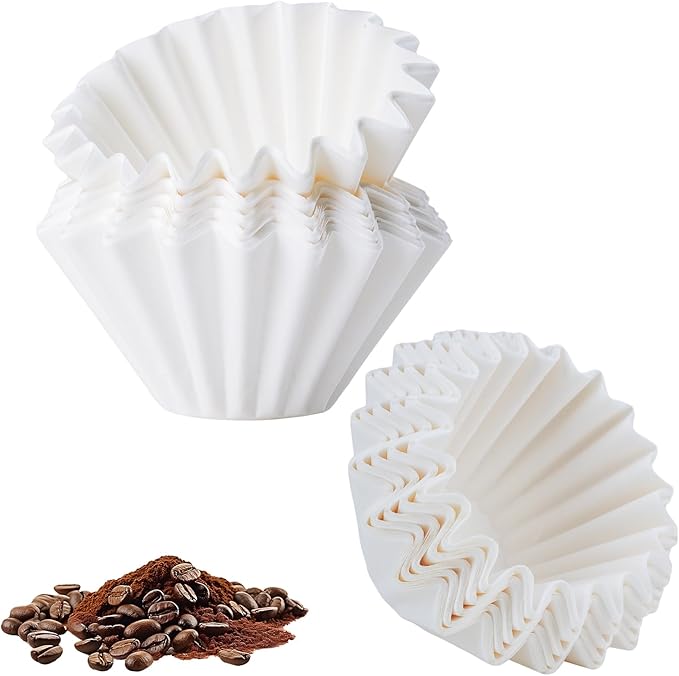 1-2 Cup Small Coffee Filters,100 Count Basket Coffee Filter, Disposable White Paper Coffee Filters Compatible with Single Serve Coffee Maker and Coffee Pot