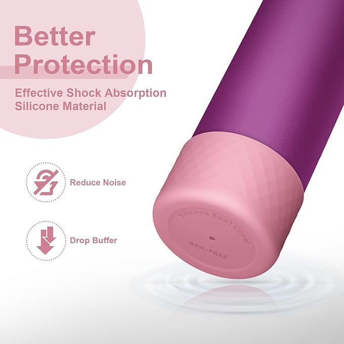 2PCS Silicone Water Bottle Boot for Owala 24oz 32oz 40oz, Anti-Slip Protective Sleeve Bottom Bumper Protector for FreeSip, Twist, and Flip Stainless Steel Water Bottles