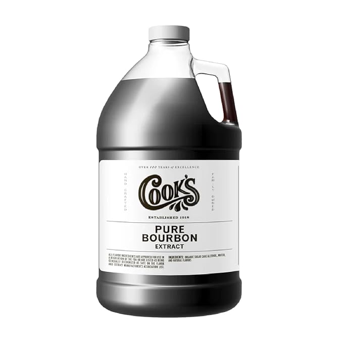 Cook's, Bourbon Extract Distilled From a Great American Bourbon, for Cookies, Cakes, Sauces, 128 Ounces (1 Gallon)