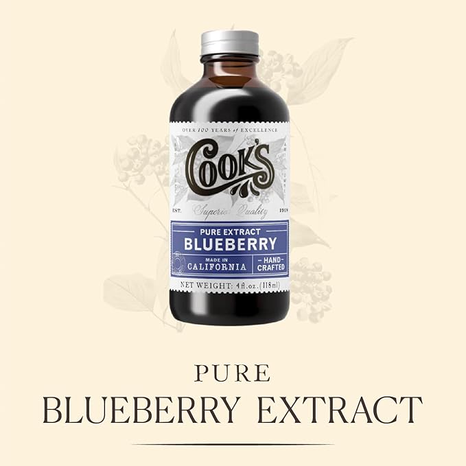 Cook's, Pure Blueberry Extract for Baking, Pies, Jam, Jellies, Candies, Syrup, 128 Ounces (1 Gallon)