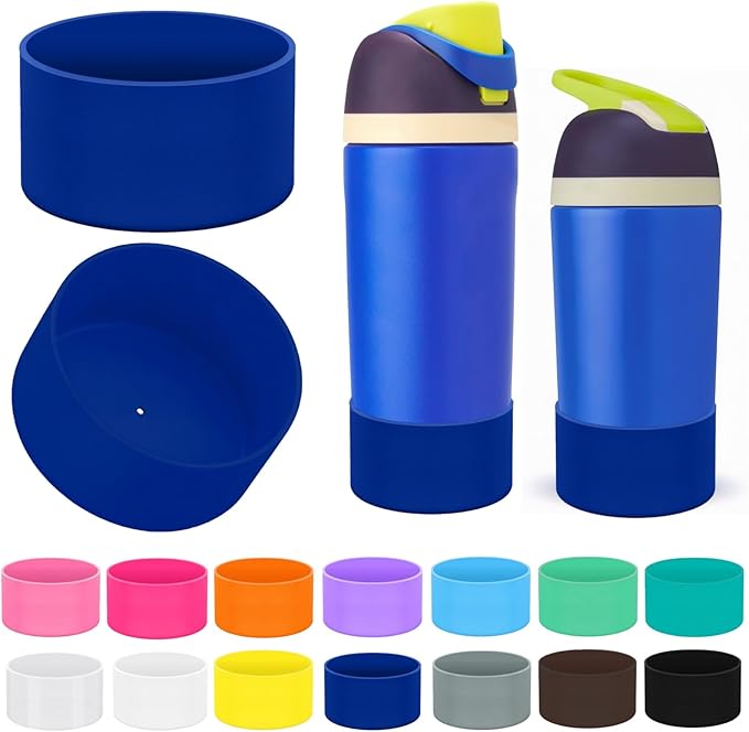 2PCS Silicone Protector Boots Compatible with Owala Kids 16oz & 14oz, Accessories for 12oz - Anti-Slip, Scratch-Resistant, Suitable for School, Outdoor, Easy Grip