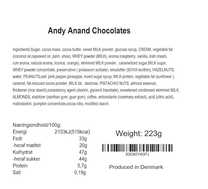 Andy Anand Chocolatier Belgian Chocolate Truffles Gift Box Handcrafted Gourmet Chocolate European Imported Chocolate Truffles Perfect as Chocolate Gifts For Women (25 Pcs,7.8 Oz)