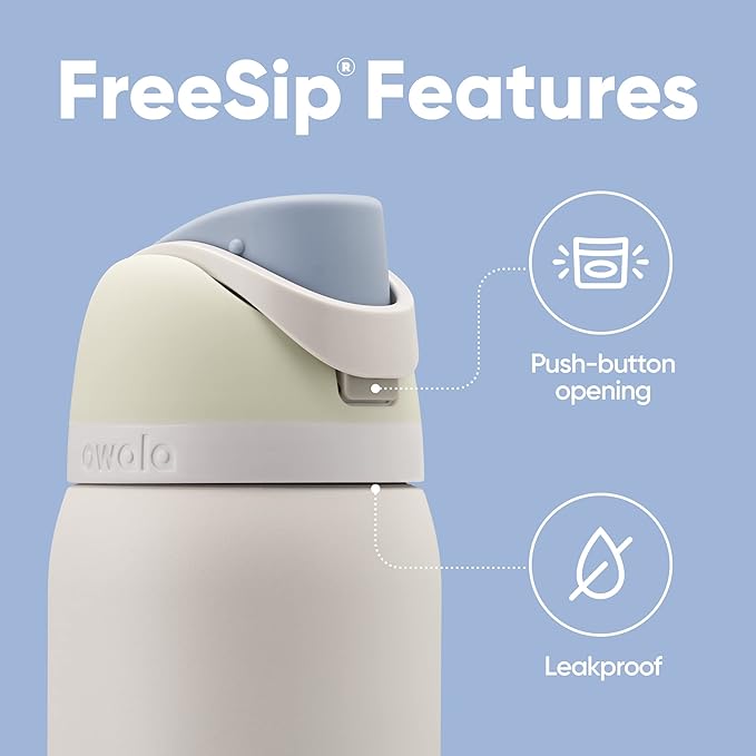 Owala FreeSip Insulated Stainless Steel Water Bottles with Straw, 40oz and 24oz