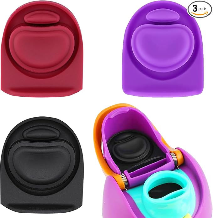 3pcs Replacement Rubber Stopper Seal Compatible with Owala FreeSip 24oz 32oz,Water Bottle Lid Cap Silicone Seal Parts for Owala 16/19/24/32/40oz Spout Gasket Mouthpiece Piece Accessories B3S1