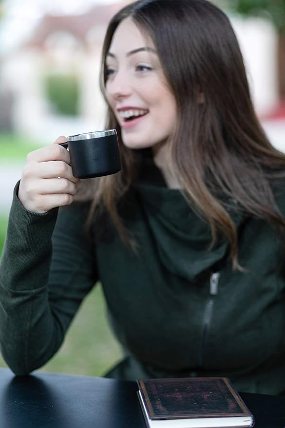 Real Deal Steel "Little Sipper 3 oz Insulated Espresso Cups - Premium Double Wall Set of 4 Demitasse