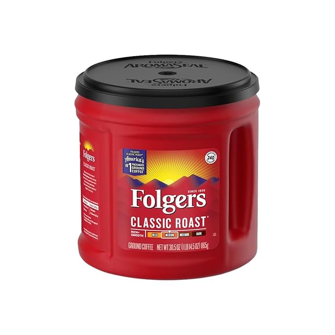 Folgers Classic Roast Coffee, 30.5-Oz Can