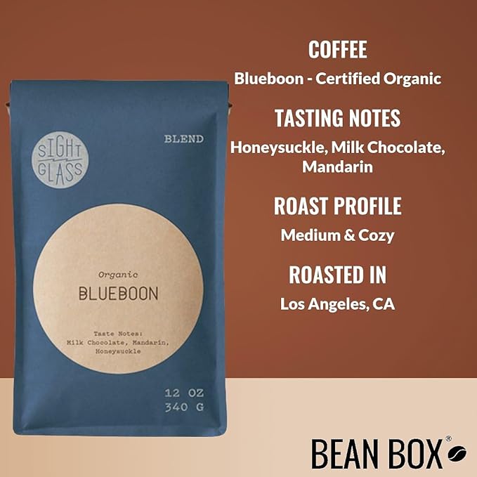 Blueboon - Certified Organic - Roasted by Sightglass Coffee - Whole Bean Coffee - 12 Ounce Bag
