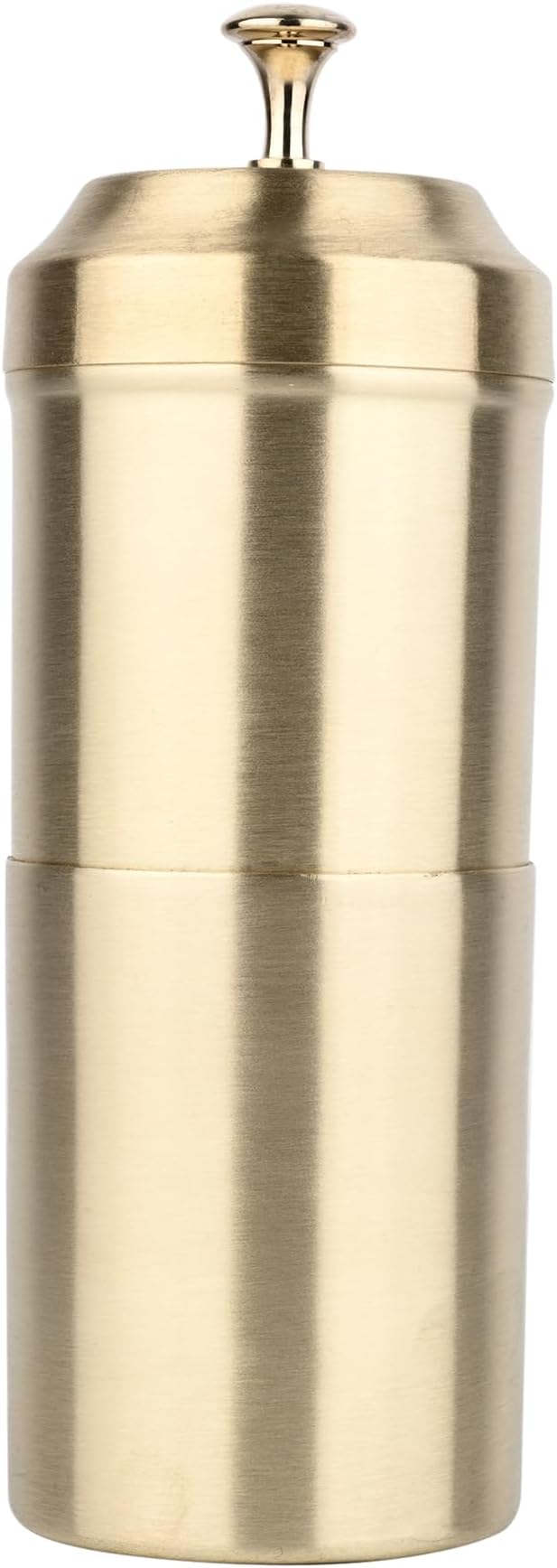 Brass Coffee Filter 350ml Single Cup Pour Over Brewer with Stand, Reusable Matte Brass Eco Friendly Drip Filter