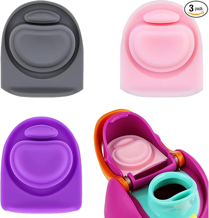 3pcs Replacement Rubber Stopper Seal Compatible with Owala FreeSip 24oz 32oz,Water Bottle Lid Cap Silicone Seal Parts for Owala 16/19/24/32/40oz Spout Gasket Mouthpiece Piece Accessories B3S3