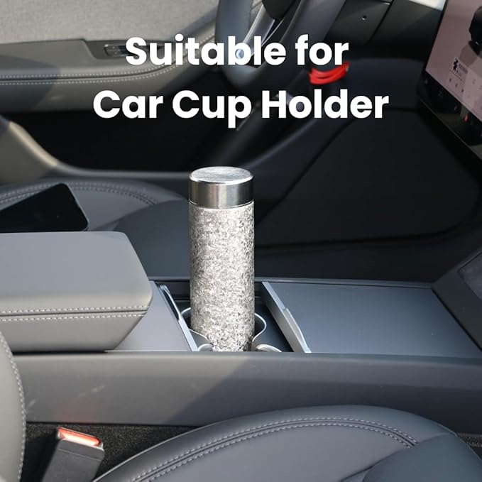 16oz Pure Titanium Insulated Water Bottle, Double Wall Vacuum, Lightweight, BPA-Free, for Hot or Cold Drinks, Pure Titanium Liner Shell Perfect for Coffee, Tea, Milk, Juice, High Appearance Gifts