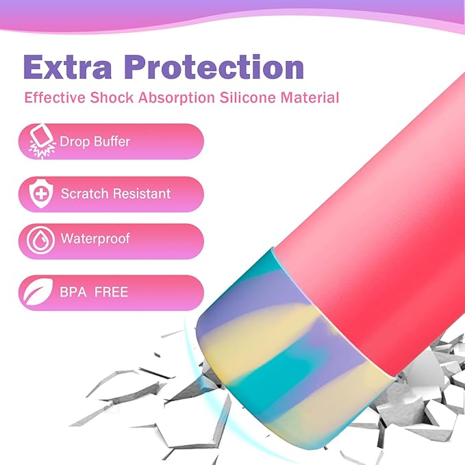 2Pcs Silicone Boot Sleeve for Owala Water Bottle FreeSip Twist and Flip Protective Silicone Bottom Base Bumper for Owala Flask Water Bottle BPA Free, Anti-Slip