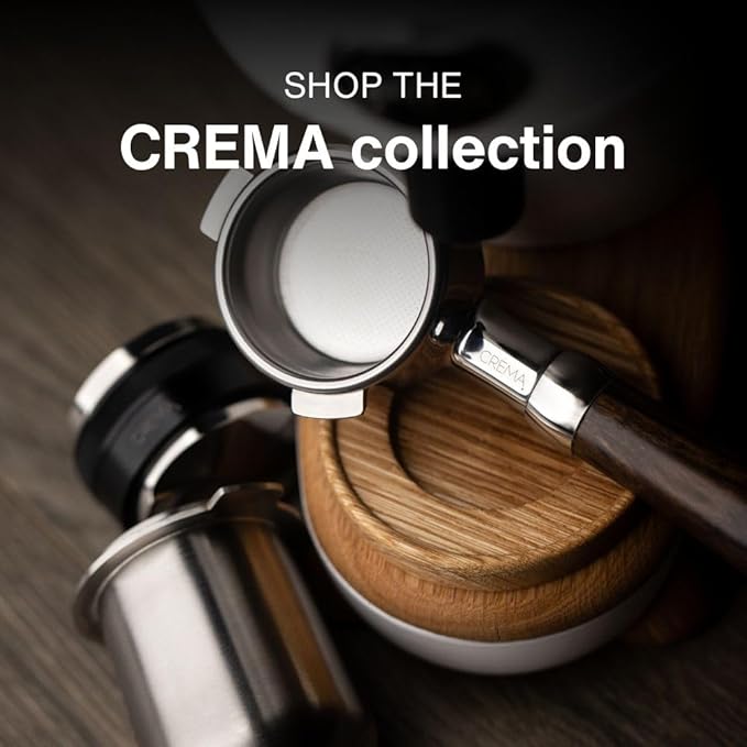 Crema Coffee Products Arc Knock Box | Holds 12–16 Espresso Pucks | Durable Stain Resistant Build with Non Slip Base | Walnut Plastic Lid | Easy Clean Up Moisture Control | Black Finish